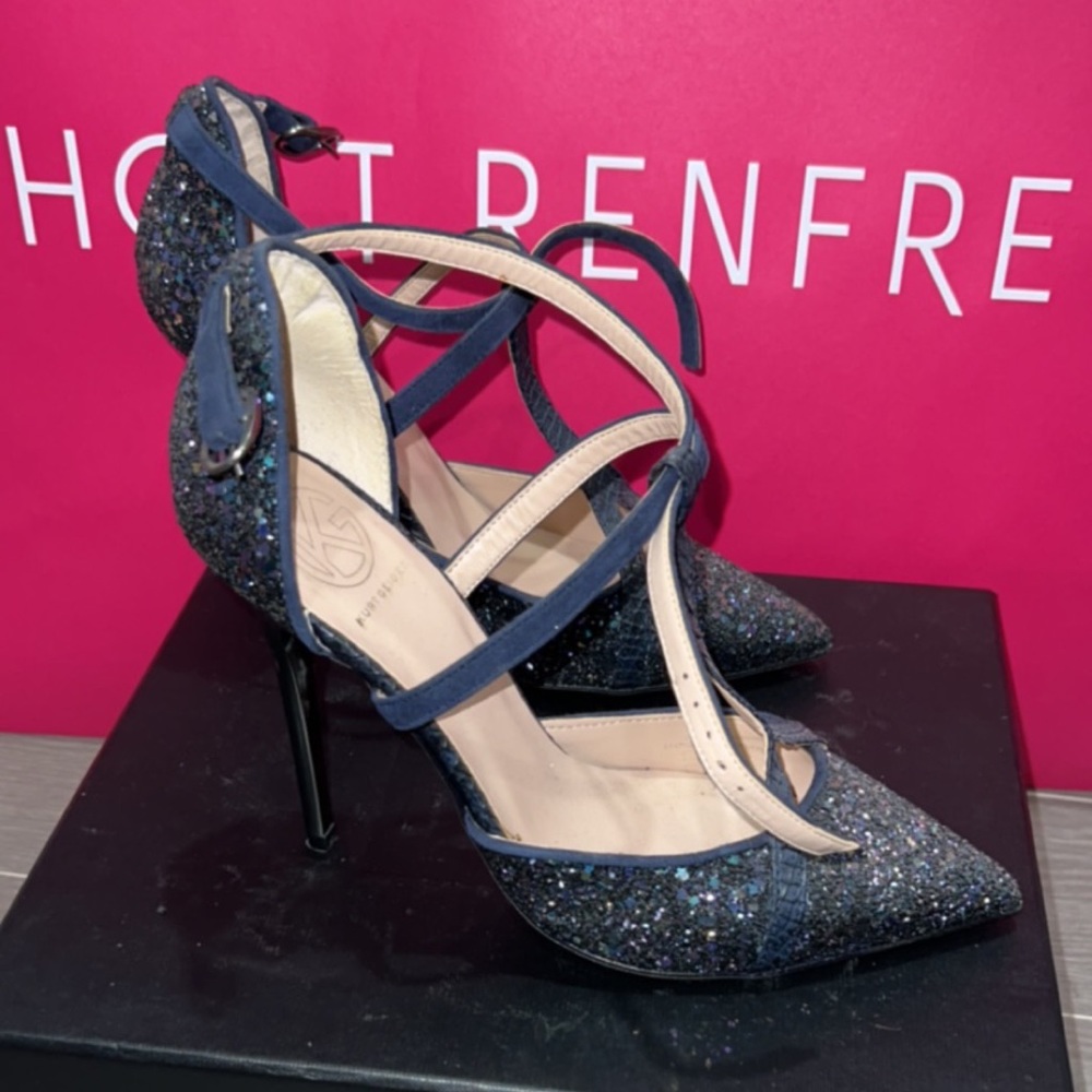 Kurt Geiger glitter heels in royal blue – size US 8 - Picture 3 of 7